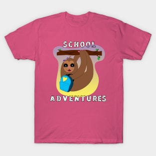 School Adventures_Girl Sloth T-Shirt